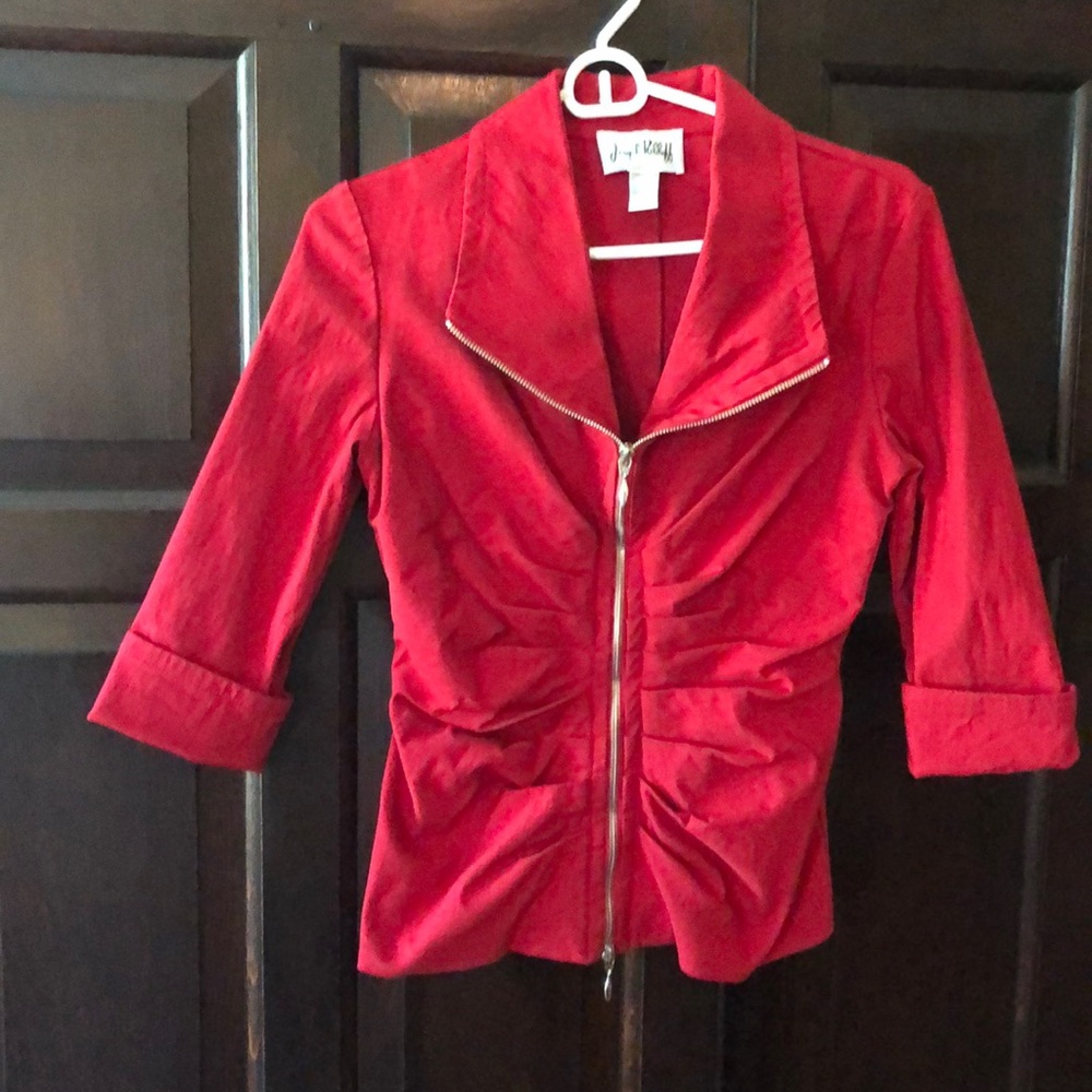 Versatile deep red top by Joseph Ribkoff